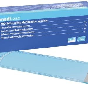 Sachets de stérilisation MESIBASE autocollants en autoclave ou chemiclave 200 sachets